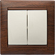 Выключатель двухклавишный бежевый Legrand Valena Classic 774305