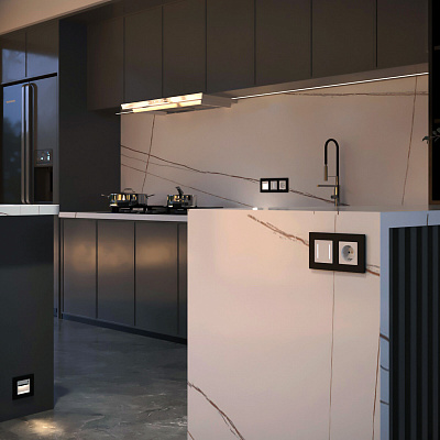 Сенсорный выключатель двухклавишный с Wi-Fi Werkel белый a064140