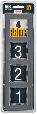 Рамка на 4 поста IEK Brite РУ-4-2-БрСе BR-M42-G-K03