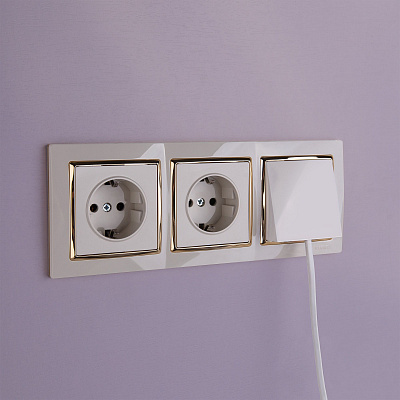 Вывод кабеля Werkel слоновая кость a051482