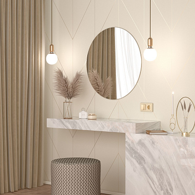 Розетка с заземлением и шторками Werkel шампань a050858