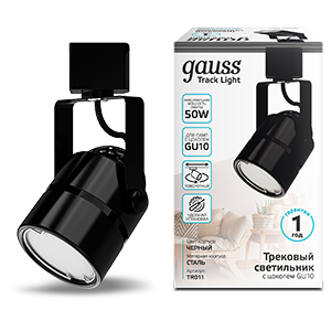 Светильник трековый Gauss GU10 220V IP20 однофазный TR011