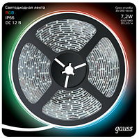 Лента Gauss Gauss LED 5050-SMD 7.2W DC RGB 311000407