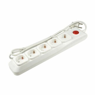 Cетевой фильтр Lux  Пвс 3x0.75. 5 гнезд. с-з. 10А S-GSL5-1.5 WHITE UL-00001750