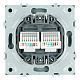 Розетка компьютерная 2-местная RJ-45 (механизм), STEKKER Эмили, RST00-5111-09, антрацит, soft touch