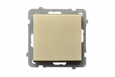 Выключатель одноклавишный Ospel Sonata шампанский золотой LP-1R/m/39