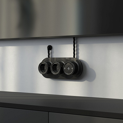 Розетка ТВ оконечная Werkel Ретро черный a036817