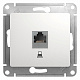 Розетка RJ45 кат.5е белая SE Glossa GSL000181K