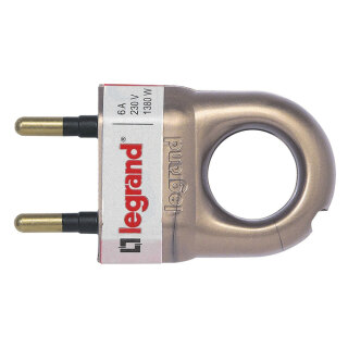 Вилка Legrand Элиум 2Р 6А бронза 050164