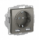 Розетка с 2xUSB SE AtlasDesign сталь ATN000930