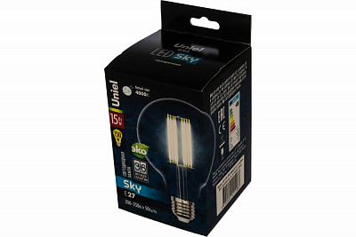 Лампа светодиодная Форма шар Uniel Sky (4000K) LED-G95-15W/4000K/E27/CL PLS02WH