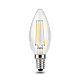 Лампа Gauss Filament Свеча 11W 830lm 4100К Е14 LED 103801211