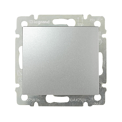 Выключатель одноклавишный алюминий Legrand Valena Classic 770101