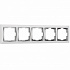 Рамка на 5 постов Werkel Snabb W0051901 хром/белая a051665