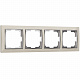Рамка на 4 поста Werkel Snabb W0041903 слоновая кость/хром a051652