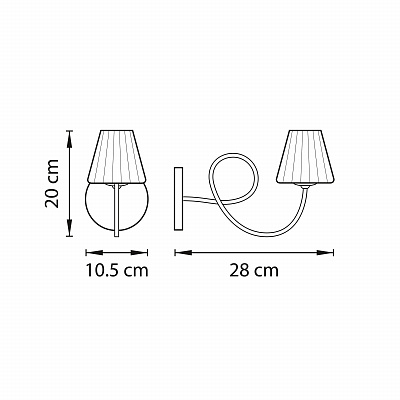 Бра Lightstar Vortico 814614