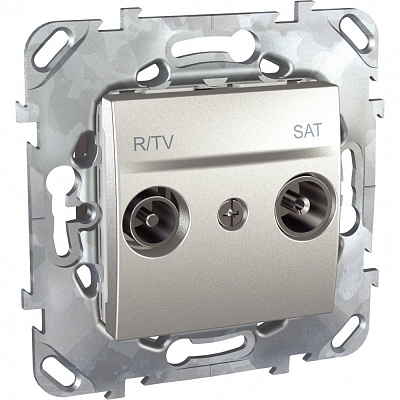 Розетка R-TV/ SAT алюминий SE Unica Top MGU5.454.30ZD
