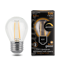 Лампа Gauss Filament Шар 5W 420lm 2700К Е27 LED 105802105-D