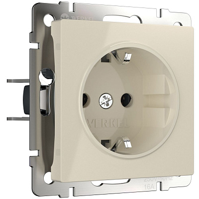 Розетка с заземлением Werkel слоновая кость a051478