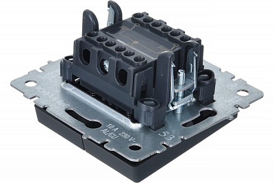 Выключатель жалюзи IEK Brite ВС10-1-5-БрГ графит BR-V15-0-10-K53