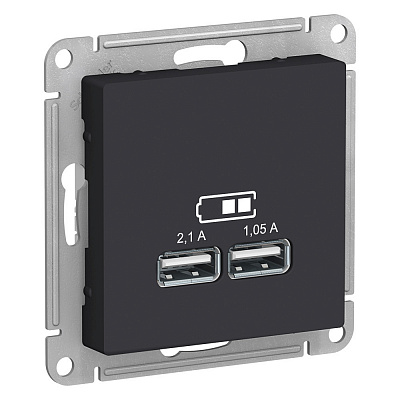 Розетка USB A+A карбон SE AtlasDesign ATN001033
