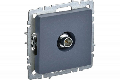 Розетка TV оконечная IEK Brite РТВ11-0-БрМ маренго BR-A10-O-K35