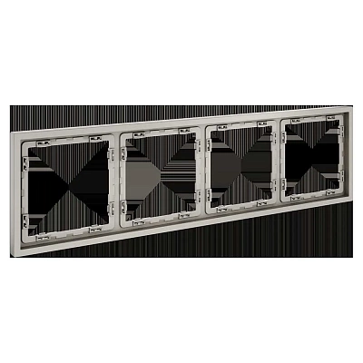Рамка пластиковая VOLTUM S70 на 4 поста, (кашемир) VLS100403