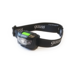 Фонарь налобный Gauss 3W 130lm Li-ion 600mAh LED GF405