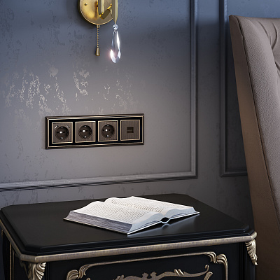 Накладка для USB розетки Werkel W1179512 бронза a051064