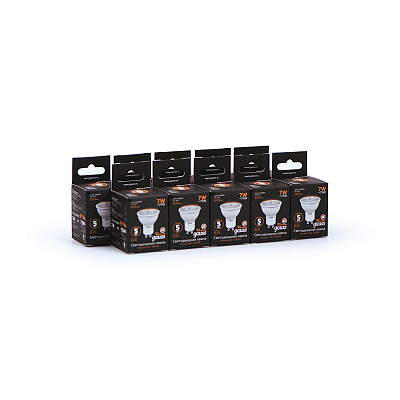 Лампа Gauss MR16 7W 600lm 3000K GU10 LED 101506107 (20 шт)