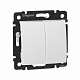 Выключатель двухклавишный белый Legrand Valena Classic 774405