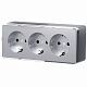 Розетка тройная Werkel Gallant серебряные a052777