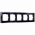 Рамка на 5 постов Werke Diamant стекло черный W005128 a051443
