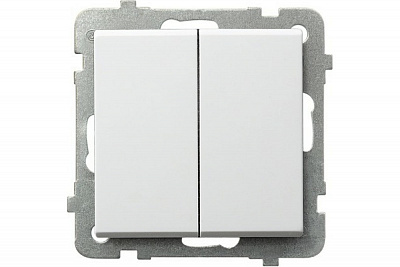 Выключатель двухклавишный Ospel Sonata белый LP-2R/m/00