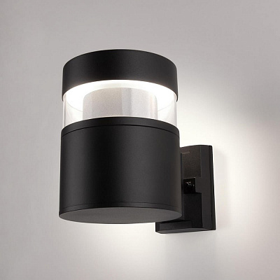 Уличный настенный светодиодный светильник Elektrostandard 1530 Techno Led чёрный  a052244