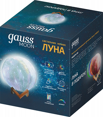 Настольная лампа Gauss 3D Луна LED NN003