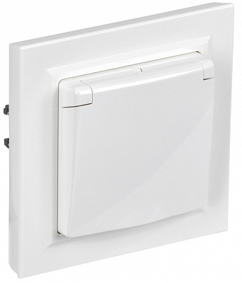 Розетка с крышкой IEK Brite РСбш10-3-44-БрБ белый IEK Brite BR-R16-16-44-K01-F-PRO