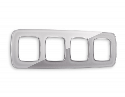 Рамка OMEGA Radian (Сталь Стекло органическое) на 4 поста OF320504