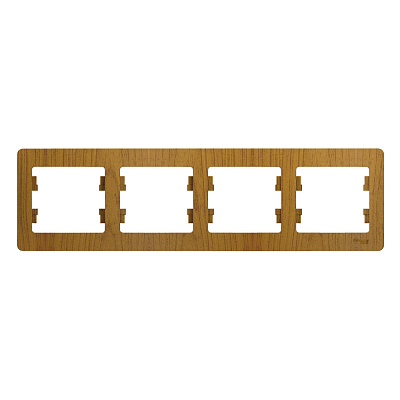 Рамка на 4 поста дерево дуб SE Glossa GSL000504