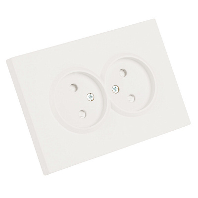 Розетка 2-местная с защитной шторкой, STEKKER Эмили, б/з, 250В, 16А, RST16-5116-01, белый фарфор, soft touch