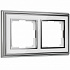 Рамка на 2 поста Werkel Palacio W0021331 хром/белая a051211