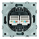 Розетка компьютерная 2-местная RJ-45 (механизм), STEKKER Эмили, RST00-5111-05, черный уголь, soft touch