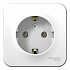 Розетка с заземлением белая SE Blanca BLNRA010101
