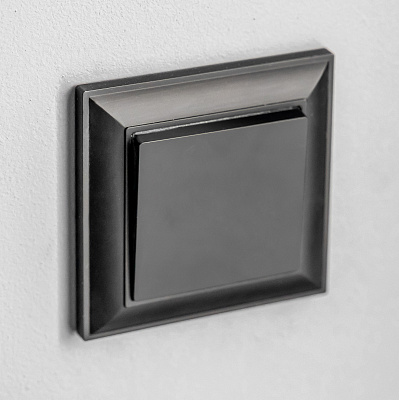 Выключатель одноклавишный проходной Werkel W1112008 черный a051626