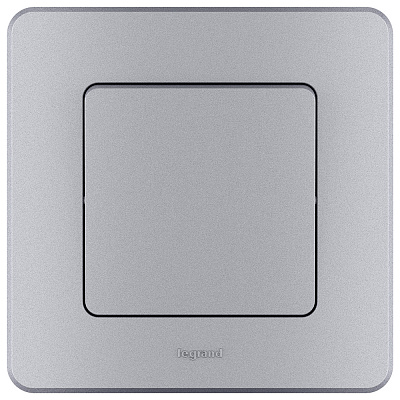 Выключатель одноклавишный алюминий Legrand Inspiria 673602