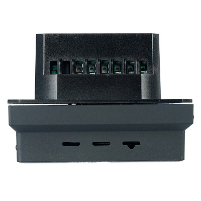Терморегулятор Wi-Fi (механизм), STEKKER Эмили, 250В, 3500Вт, RSW00-5119-05, черный уголь, soft touch