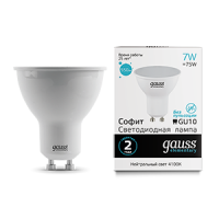 Лампа Gauss Elementary MR16 7W 550lm 4100К GU10 LED 13627 (15 шт)