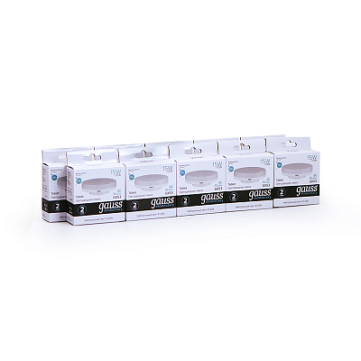 Лампа Gauss Elementary GX53 15W 1080lm 4100K LED 83825 (20 шт)
