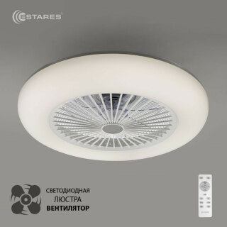 Светодтодеый светильник с вентилятором Estares Fan ONE 80Вт+35Вт-550*200- white/white-220-IP20
