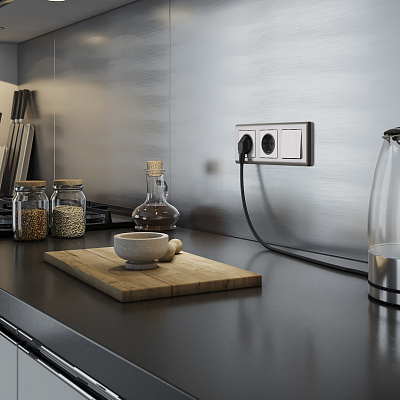 Рамка на 3 поста Werkel Metallic W0031602 никель a051001